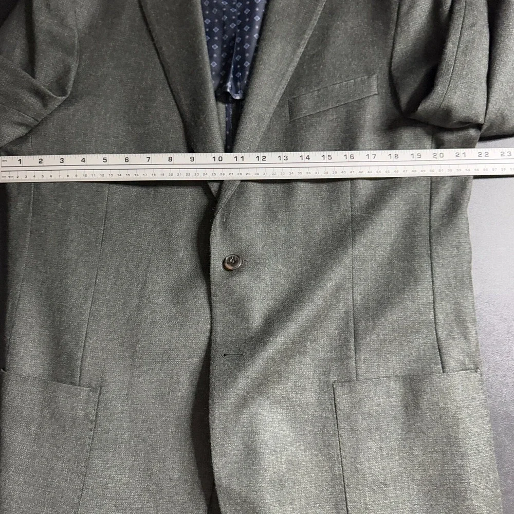 Jos A Bank Blazer Sport‎ Coat 44L Mens Solid Green Wool